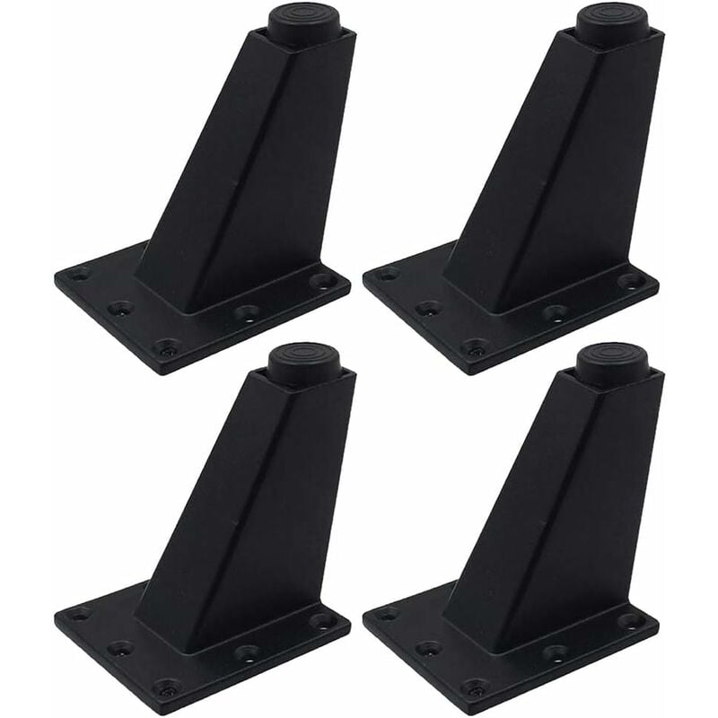 Lot de 4 Pieds de meubles, Pieds triangulaires réglables de meubles de cuisine de jambes de meubles d'alliage d'aluminium,Facile à installer, belle