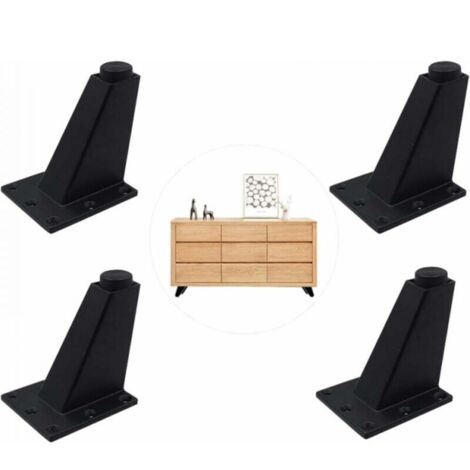 Lot de 4 pieds de meubles réglables pour plan de travail de cuisine, bar, TV, bureau, table