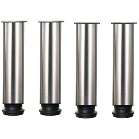 Lot de 4 pieds de meubles rglables en acier inoxydable hauteur 25 cm pour canap table armoires couleurs multiples YYV