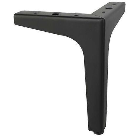 Lot de 4 pieds de meubles triangulaires en métal noir de 10 cm, parfaits pour canapé, armoire, table basse, meuble TV et autres meubles.
