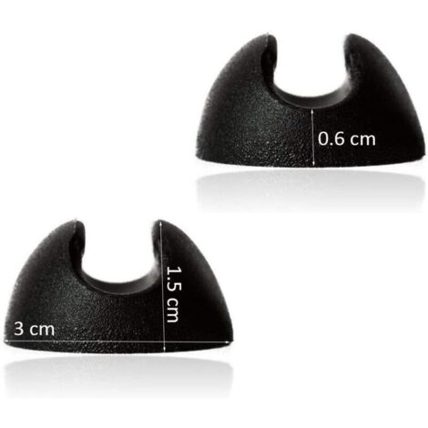Lot de 4 pieds de protection pour pieds en épingle à cheveux en Plastic pour chaise ou meubles - Noir