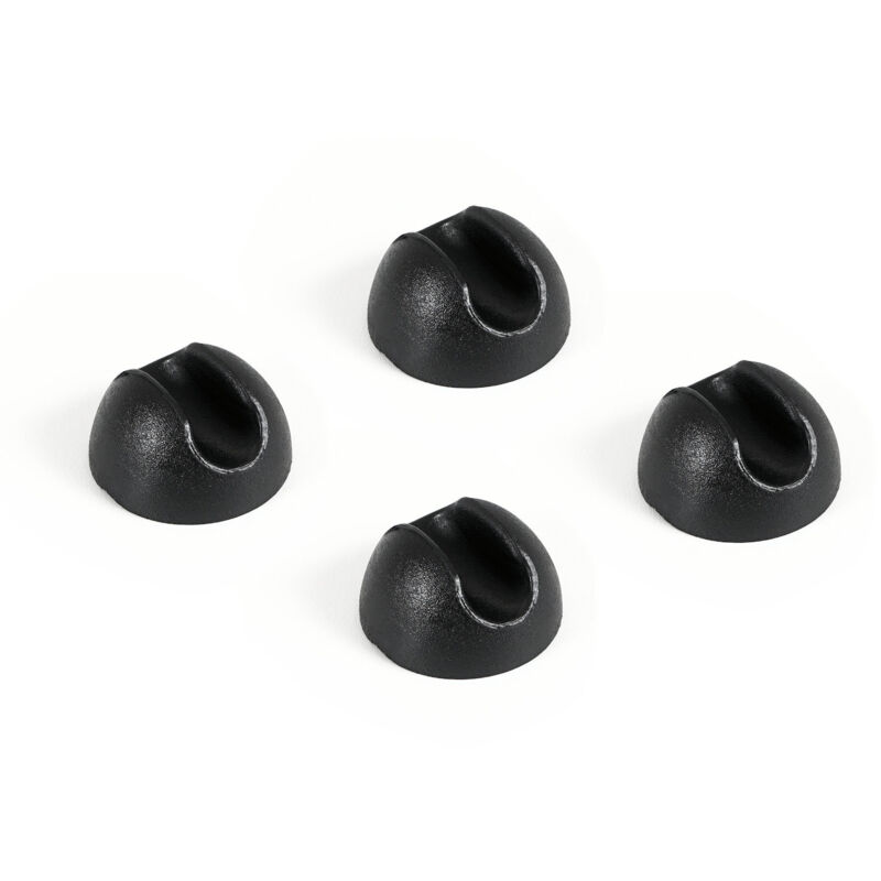 Lot de 4 pieds de protection pour pieds en épingle à cheveux en PVC pour chaise ou meubles - Noir Lot de 4 pieds de protection pour pieds en épingle à cheveux en PVC pour chaise ou meubles - Noir