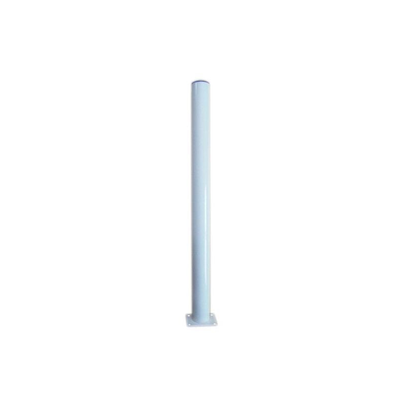 Centrale Brico Lot de 4 pieds de table cylindrique fixes métal époxy blanc, 71 cm