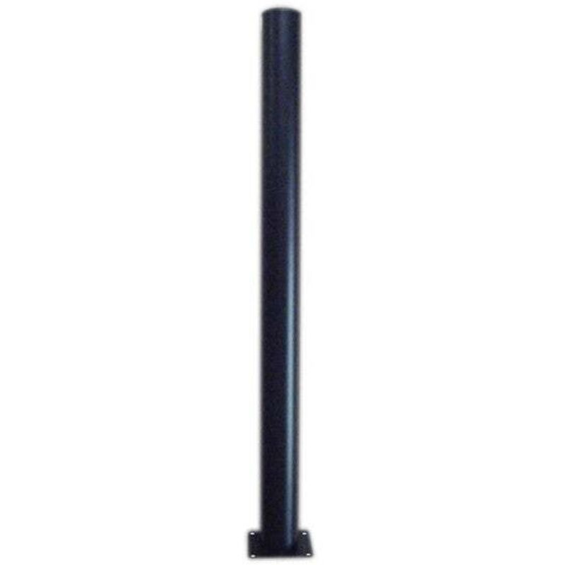 Centralebrico - Centrale Brico Lot de 4 pieds de table cylindrique fixes métal époxy noir, 71 cm