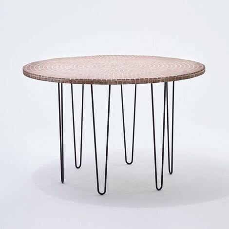 Lot de 4 pieds de table double fil modèle droit noir mat hauteur 71 cm