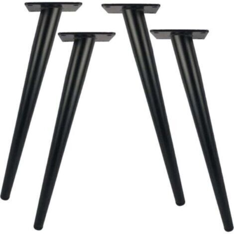 Lot de 4 pieds de table en métal de 20cm de longueur pour meubles modernes, commode, armoire, bureau, chaise ottoman, pieds de support de meubles de rechange, capacité de 800 kg