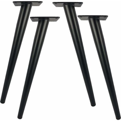 Lot de 4 pieds de table en métal d'une longueur de 30cm pour meuble moderne, commode, armoire, bureau, méridienne, pieds de support de meubles de rechange, capacité de 800 kg