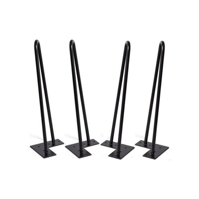 Guoyihua - Lot de 4 Pieds de Table en Épingle à Cheveux, 20cm diy Pieds de Table en Métal, Pieds En Épingle à Cheveux En Acier avec 2 Tiges