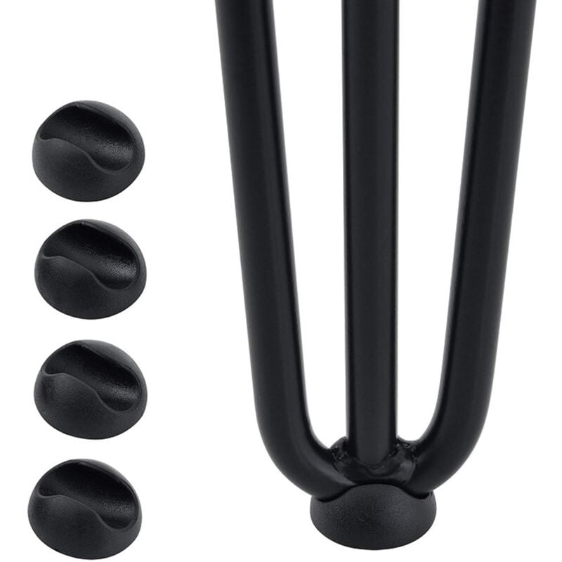 Lot de 4 pieds de table en épingle style design industriel 30cm Noirs 3 branches