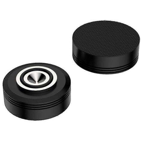 Lot de 4 pieds d'enceinte haut de gamme 50 x 22 mm en alliage d'aluminium, support d'amplificateur noir