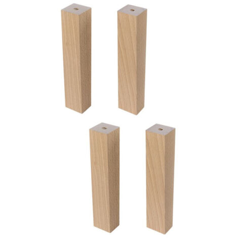 Lot de 4 pieds en bois pour Oceanie White - H 20 x P 4 cm - Oak Coast Evoke - Livraison gratuite