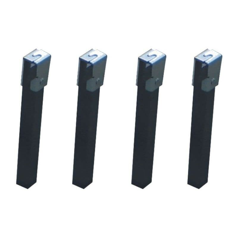 Lot de 4 pieds en métal pour sommier Basic