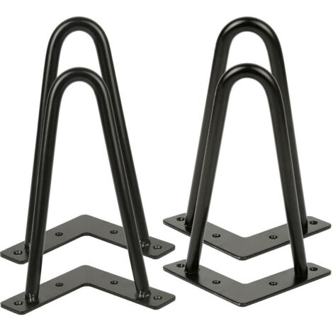 Lot de 4 pieds épingle 20 cm pour table design industriel