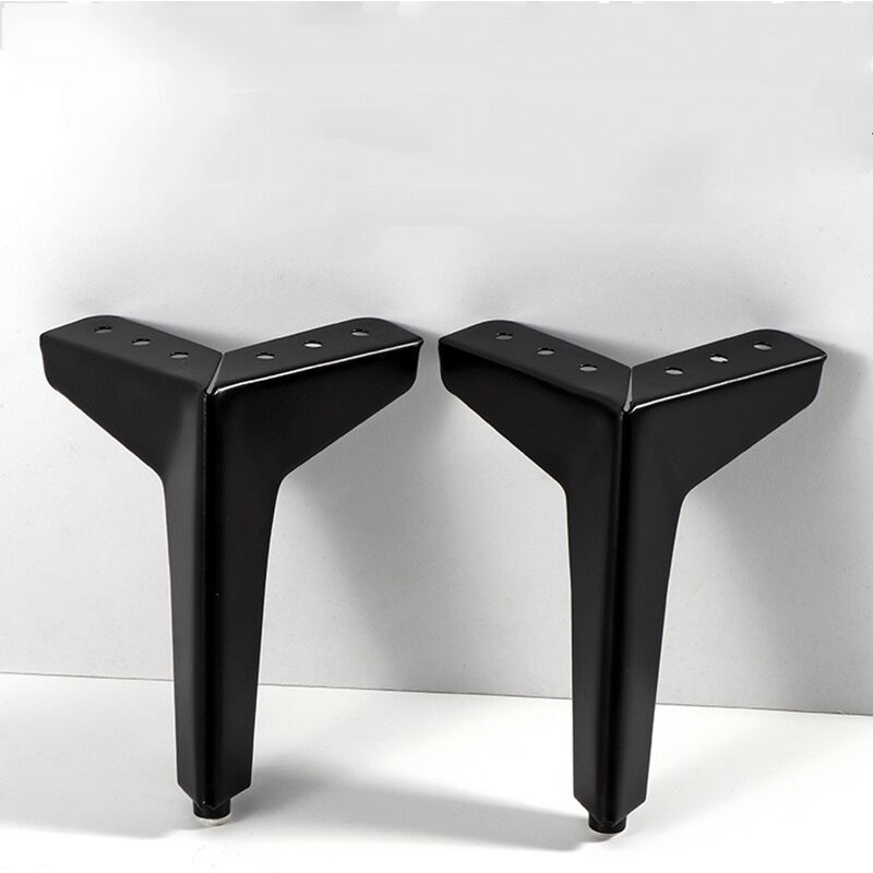 lot de 4 Pieds pour canapés, meubles, armoires, fauteuils Pieds en métal pour meubles design modernes et élégants(17cm Noir)