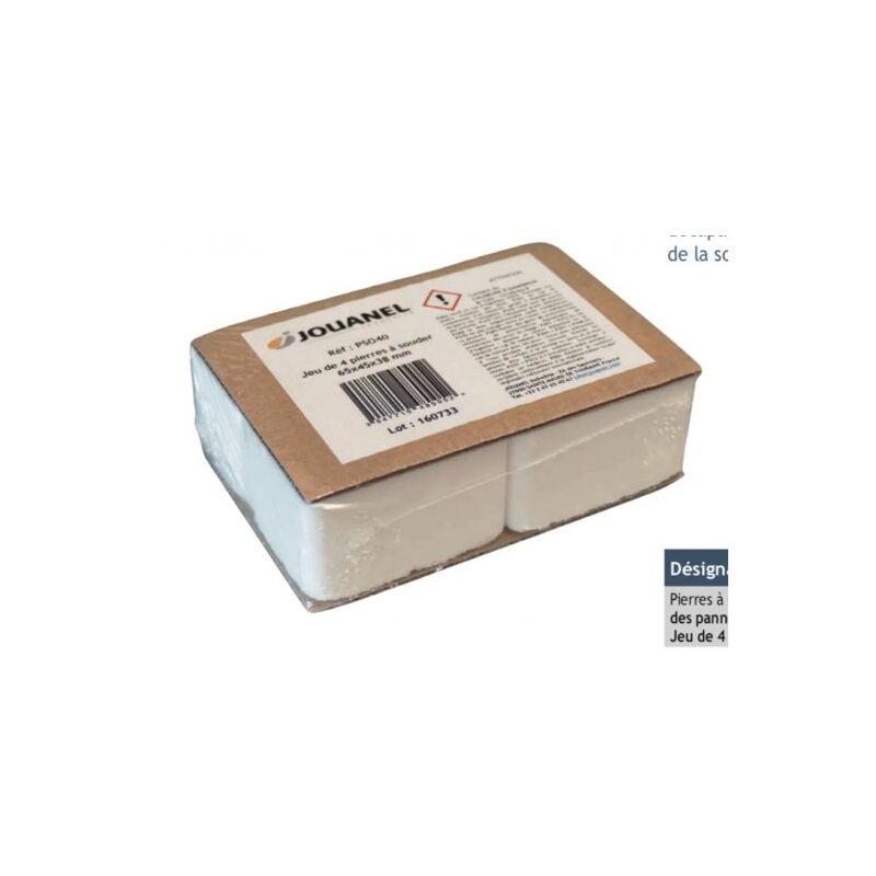 Jouanel - Lot de 4 pierres à souder ammoniacale 65 x 45 x 40 mm - Réf: PSO40