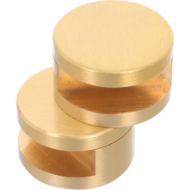 Lot de 4 Pinces à Verre en Cuivre Doré pour Fixation Latérale de Verre 5-12 MM Supports de Montage pour Miroir et Cabine Accessoires Salle de Bain