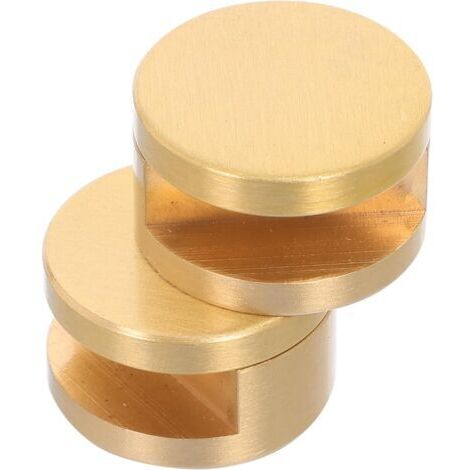 Lot de 4 Pinces à Verre en Cuivre Doré pour Fixation Latérale de Verre 5-12 MM Supports de Montage pour Miroir et Cabine Accessoires Salle de Bain Robustes et Sécurisés