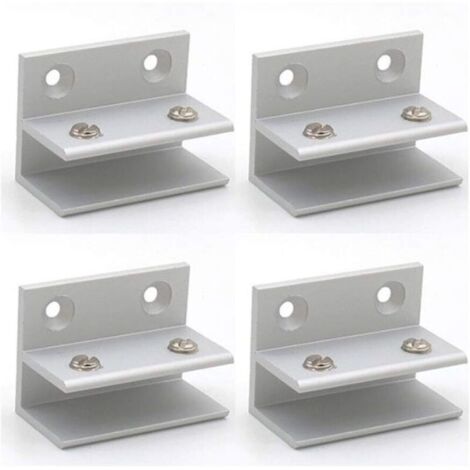 Lot De 4 Pinces À Verre En Forme De F, Support Mural, Pinces De Douche, Étagère, Panneaux De Serrage 10–12 Mm