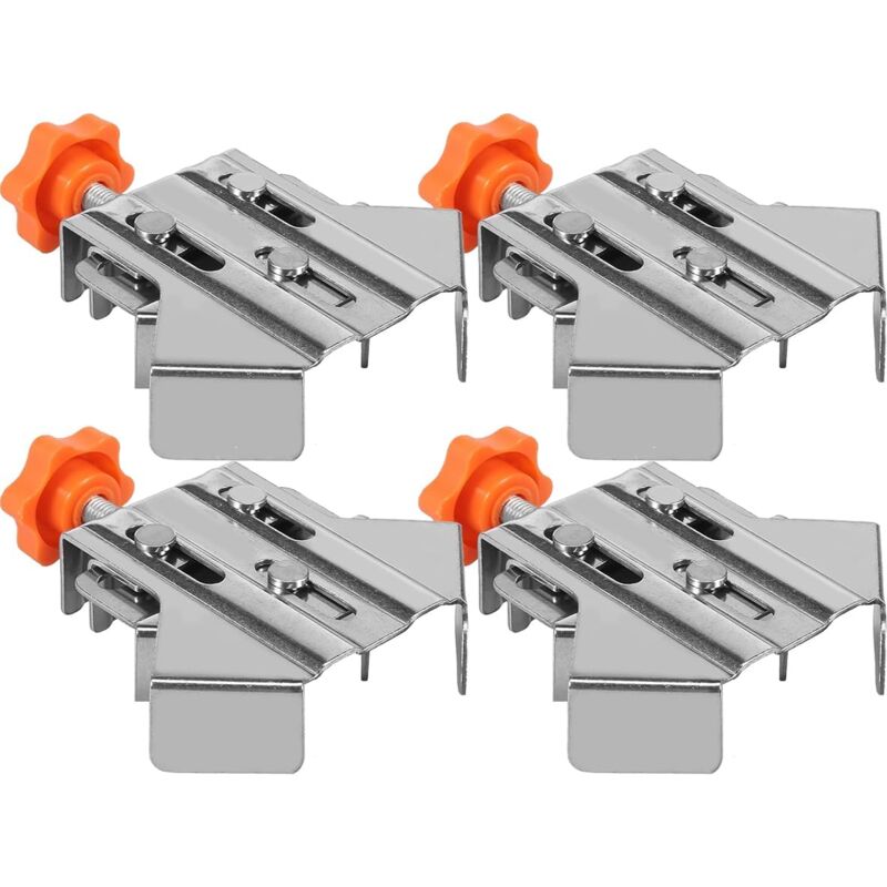 Lot de 4 pinces d'angle pour menuiserie à angle droit - Pince à 90 degrés - Pince à angle droit à 90 degrés