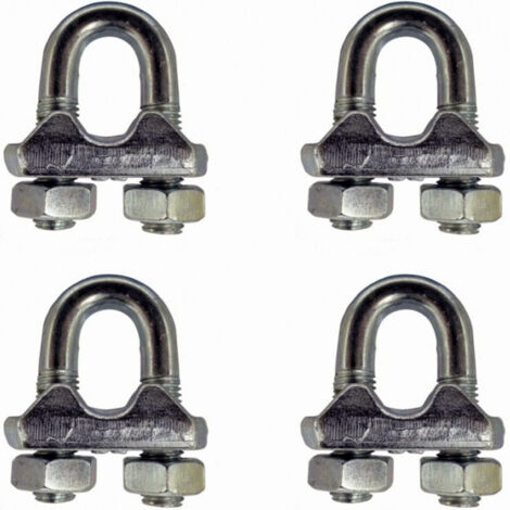 Lot De 4 Pinces D'arrêt Pour Corde De Serre 10mm En Acier Inoxydable