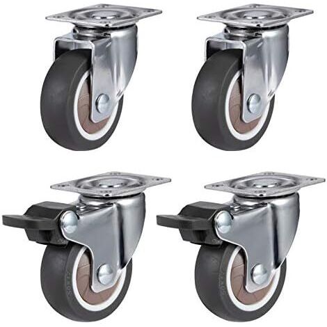 Lot de 4 pinces de fixation pour crèche de jardin avec freins en caoutchouc souple 2"