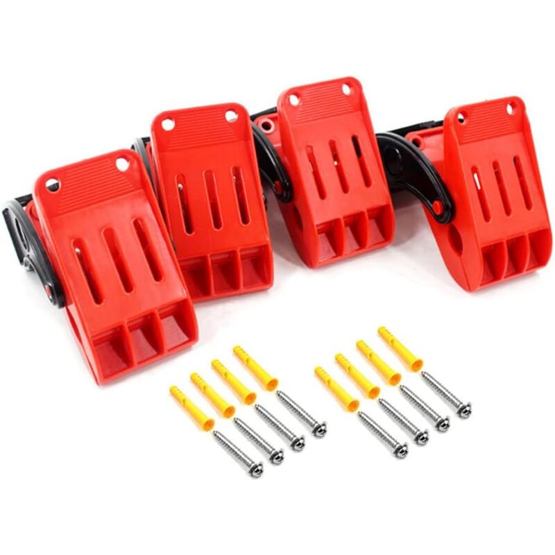 Shining House - Lot de 4 pinces de lavage pour tapis de voiture, support pour tapis de voiture, pinces de fixation murale, multi-usages pour lavage