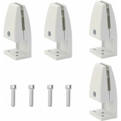 Lot de 4 pinces de séparation de bureau, en alliage d'aluminium, clips de protection contre les éternuements, clips pour panneau d'intimité pour salle de classe (5–20 mm)