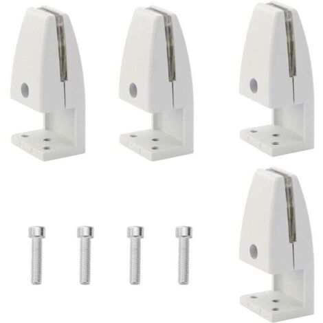 Lot de 4 pinces de séparation de bureau, en alliage d'aluminium, clips de protection contre les éternuements, clips pour panneau d'intimité pour salle de classe (5–20 mm)