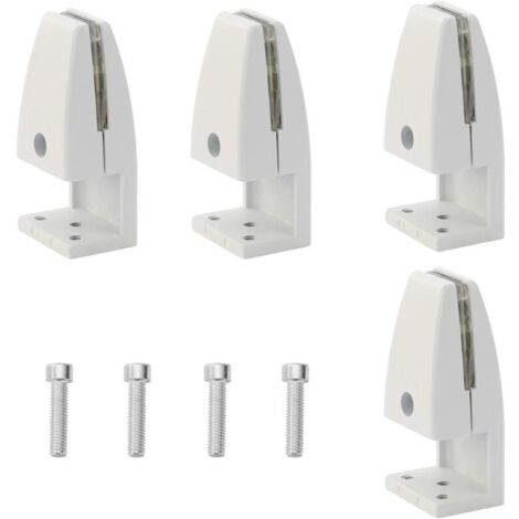 Lot de 4 pinces de séparation de bureau en alliage d'aluminium - clips de protection pour panneau d'intimité (5–20 mm)