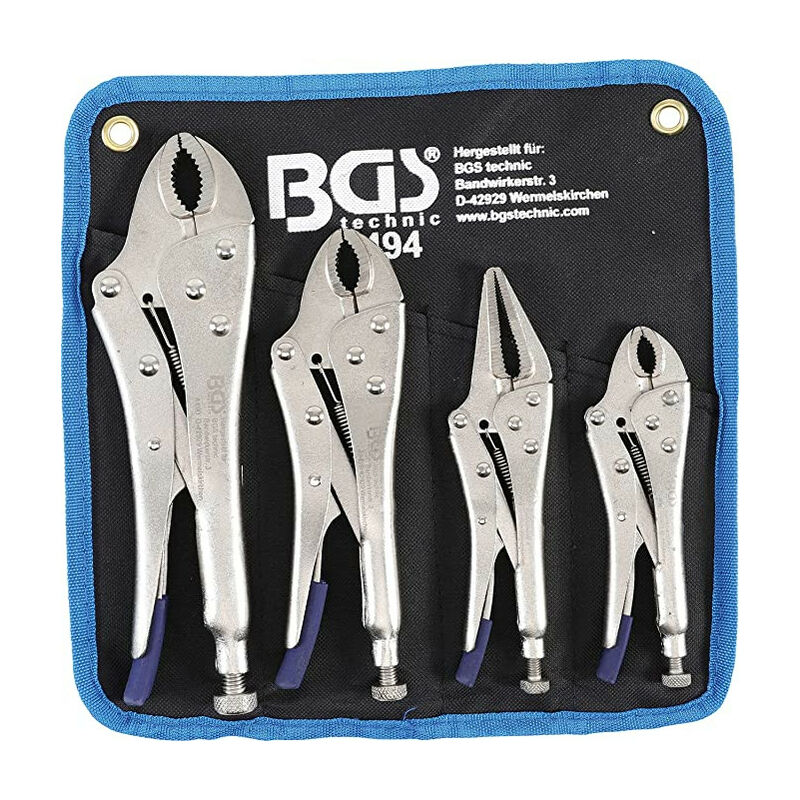 Bgs Technic - Lot de 4 pinces etaux autobloquantes