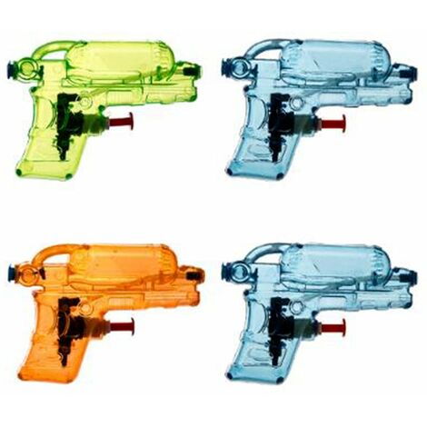 Lot de 4 Pistolets à Eau "Mini" 12cm Multicolore