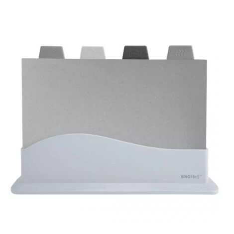 LOT DE 4 PLANCHES DE CUISINE SUR SUPPORT KINGHOFF KH-1743