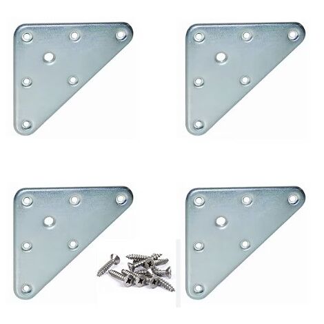 LOT de 4 PLAQUES de MONTAGE pour PIEDS de MEUBLES avec FILETAGE M8 VIS FOURNIES