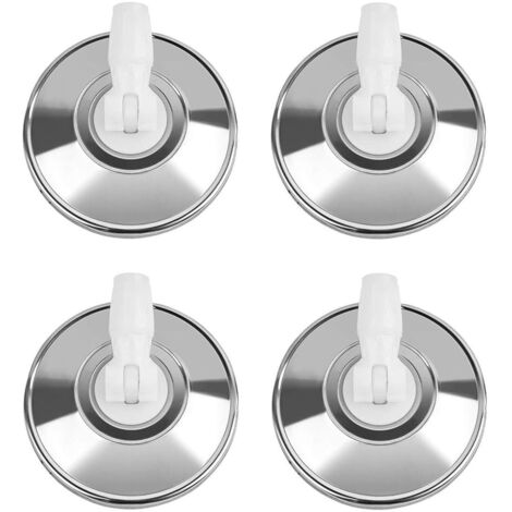 Lot de 4 Plateaux Rotatifs en Acier Inoxydable pour Serpillière à Essorage - Disques de Rechange pour Balai à Rotation Manuelle, Compatibles avec la Plupart des Seaux à Essorage
