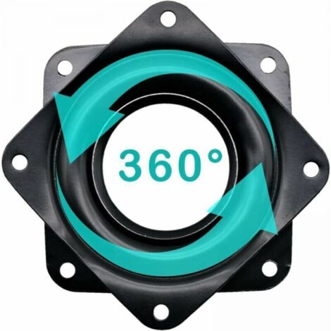 Lot de 4 plateaux tournants en métal pivotants à 360 degrés, support pivotant à roulement à billes pour table, chaise, canapé, TV