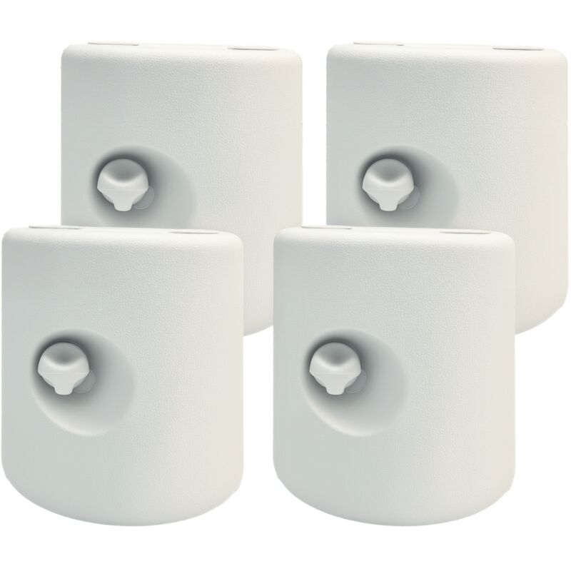 Lot de 4 poids de lestage cylindrique pour tonnelle barnum tente dim. ø 22 / ø 24 x 25H cm hdpe blanc