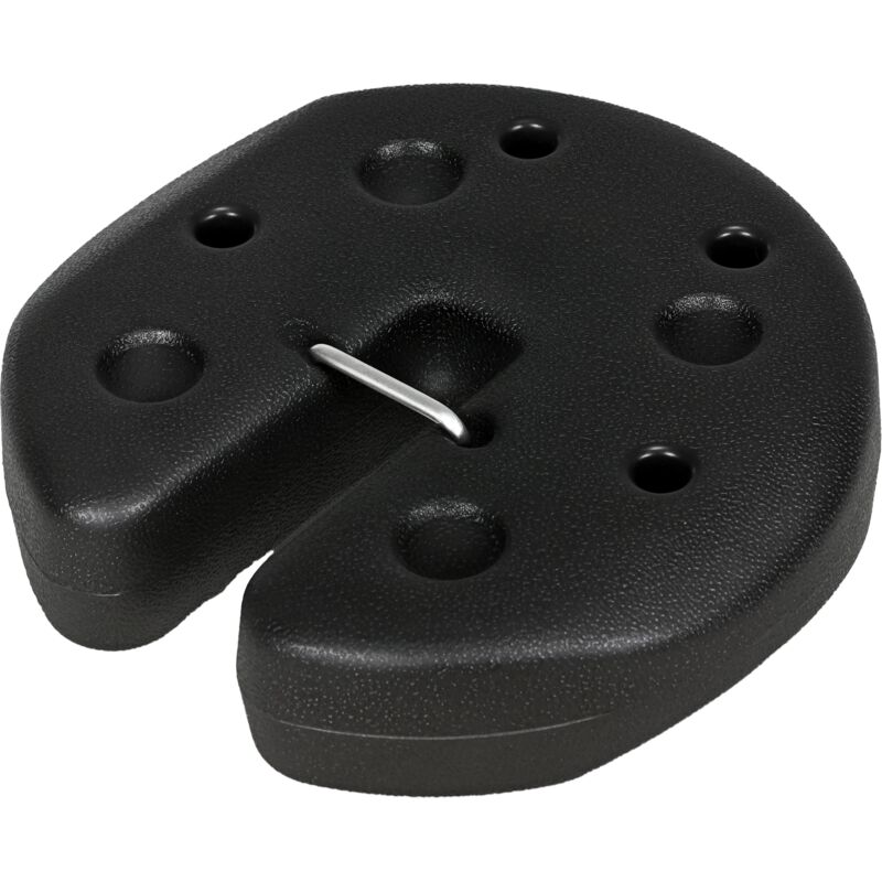 Lot de 4 poids de lestage pour tonnelle barnum tente dim. ø 22 x 5,5H cm hdpe noir