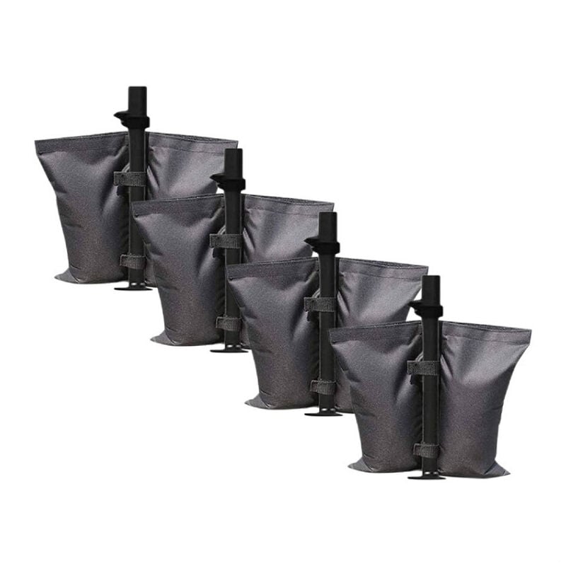 Galozzoit - Lot de 4 poids de sable de qualité industrielle, sacs de lestage à double poche, poids de jambe pour tente d'ombrage, parapluie,