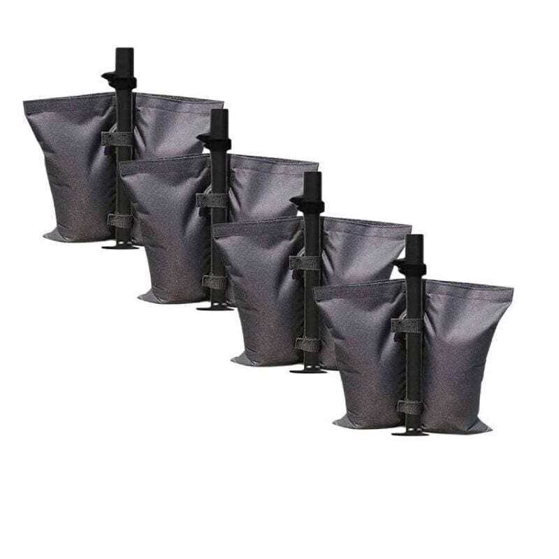 Ensoleille - Lot de 4 poids de sable de qualité industrielle, sacs de lestage à double poche, poids de jambe pour tente d'ombrage, parapluie,