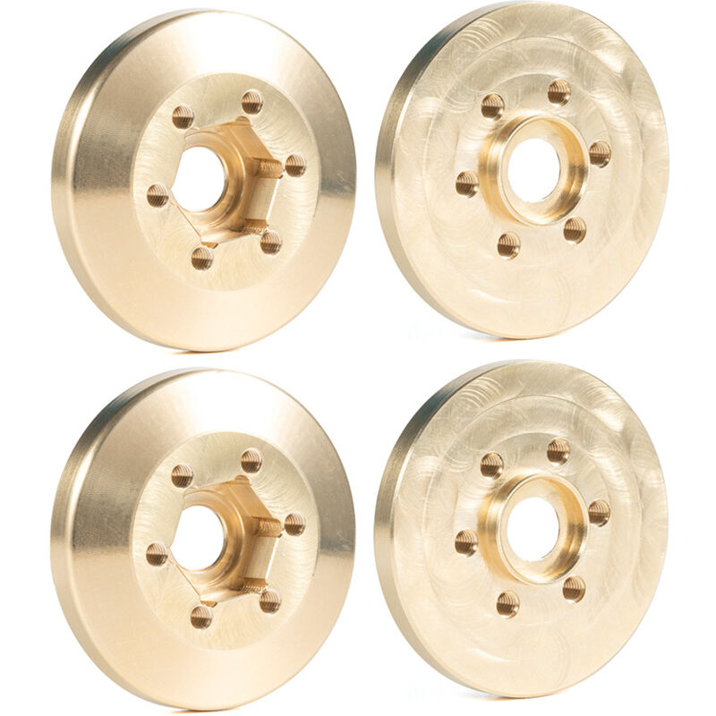 Fei Yu - Lot de 4 poids en laiton pour jante de roue de 1,9/2,2 pouces, adaptateur d'extension de moyeu hexagonal pour chenille télécommandée 1/10