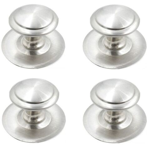 Lot de 4 poignées autocollantes bouton de meuble pour tiroirs, pour armoires de cuisine, tiroirs de placard, argent