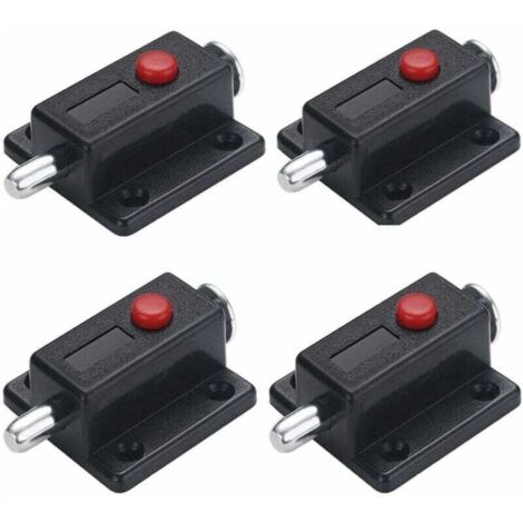 Lot de 4 poignées de porte automatiques à ressort pour armoire, tiroir, meuble