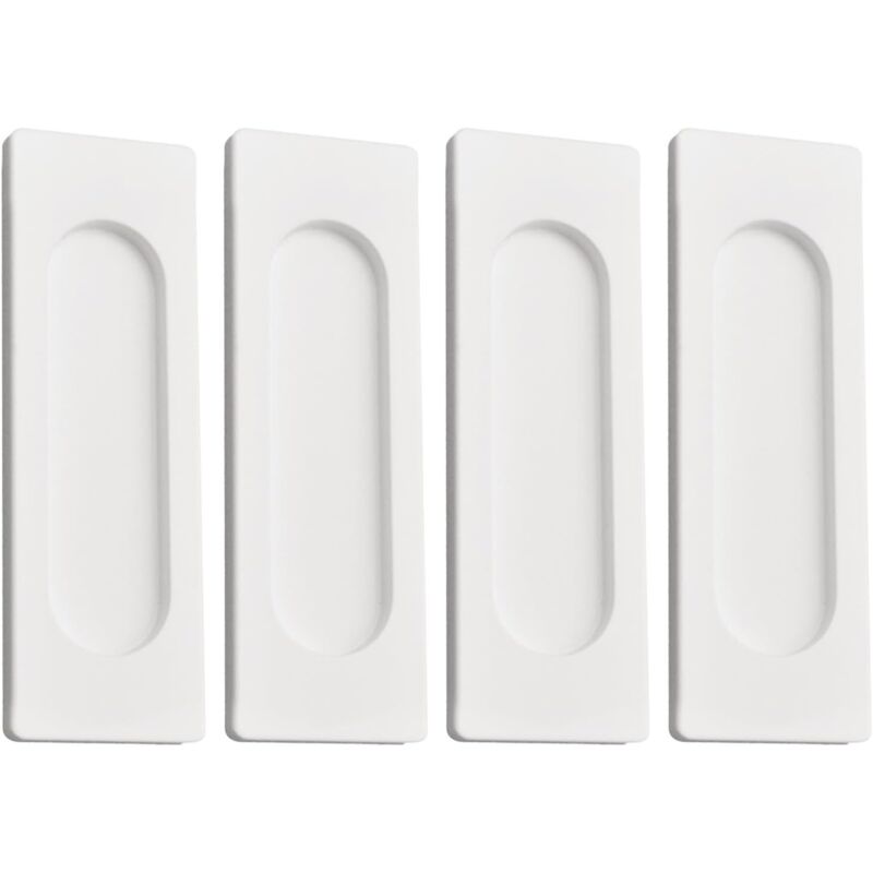 Lot de 4 poignées de porte coulissantes rectangulaires autocollantes en alliage d'aluminium pour portes coulissantes de grange, placard, armoire,