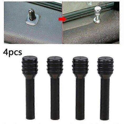 Lot de 4 poignées de porte de voiture avec verrou de sécurité, rouge/noir/argent, en aluminium, pour l'intérieur de la porte (voiture/camion). Goupilles de verrouillage incluses. Protection de serrure