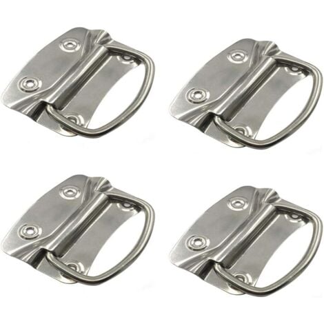 Lot de 4 poignées de porte en acier inoxydable