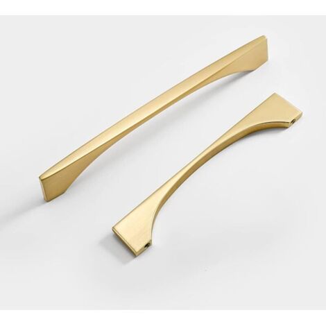 Lot de 4 poignées de tiroir dorées pour armoire, poignées en laiton brossé adaptées aux tiroirs de coiffeuse et aux meubles de salle de bain