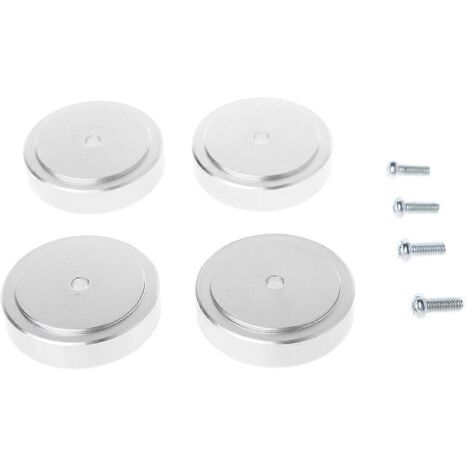 Lot de 4 pointes de découplage pour haut-parleurs 39 x 10 mm, en aluminium, argentées.