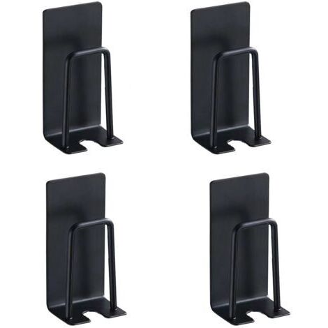 Lot de 4 Porte-brosse à dents en acier inoxydable, mural, argenté, adapté aux tasses, mugs, brosses à dents, autocollant, aucun perçage requis,Convient pour les salles de bain