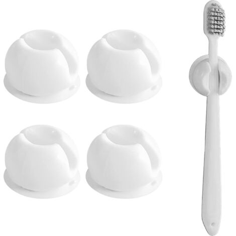 Support Mural 6 Pièces Pour Brosse à Dents - Auto-Adhésif Sans Perçage, Étanche, Multifonction Salle De Bain