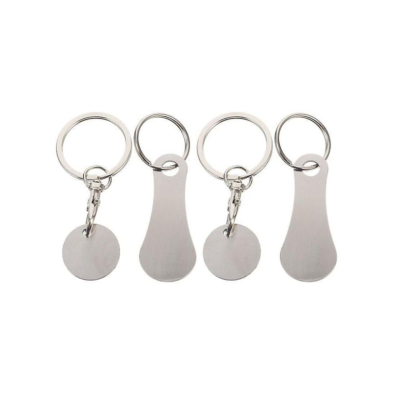 Fei Yu - Lot de 4 porte-clés en métal pour chariot de courses
